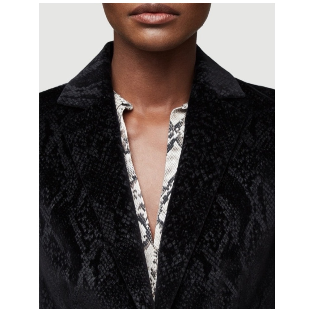 Frame Velvet Python Blazer Size 4 - Picture 5 of 16